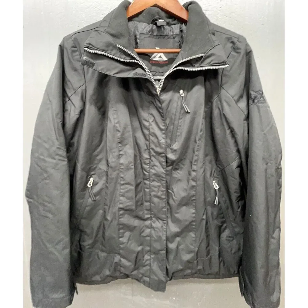 Zeroxposur Jacket Men M Black Midweight‎ Full Zip Pockets Casual Ski Coat